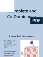 Incomplete and Co-Dominance