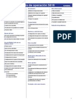 Guía de Operación 5618: Contenido