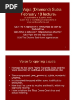 Vajra (Diamond) Sutra February 18, 2011 Lecture