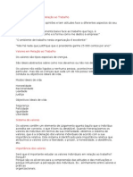 Valores e Atitudes em Relação Ao Trabalho