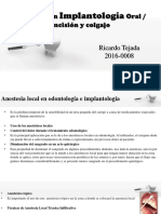 Anestesia en Implantología Oral