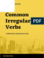 Common Irregular Verbs: Student'S Edition