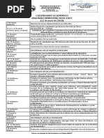 Calendario Academico Segundo Semestre 2020 2021