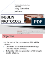 Nursing Education Department: Insulin Protocols