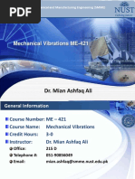 Dr. Mian Ashfaq Ali: Mechanical Vibrations ME-421