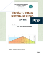 Proyecto Presa de Tierra - Sistema de Riego PDF