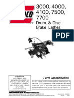 Drum & Disc Brake Lathes: Parts Identification