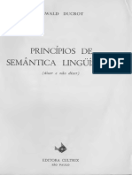 DUCROT, Oswald. Princípios de Semântica Linguística