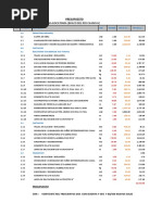 Presupuesto Bocatoma