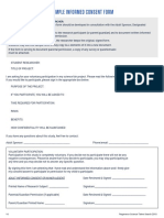 Sample Informed Consent Form: Instructions To The Student Researcher