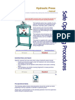 Hydraulic Press: - Manual