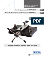 Hydraulic Comparison Test Pump, Model CPP1200-X Hydraulische Vergleichsprüfpumpe, Typ CPP1200-X