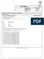 Test Certificate: Page 1 of 1 Our Reference: Z-2498