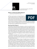 Ethics of Nursing Shift Report