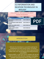 Sbi3013 Information and Communication Technology in Biology Sbi3013 Information and Communication Technology in Biology