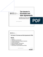 Tax Issues in Purchase and Sale Agreements