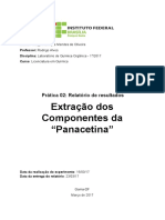 Extração Dos Componentes Da Panacetina