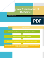 Physical Examination of The Spine