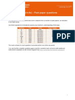 Mensuration (The Circle) - Past Paper Questions: Year Series Paper Number