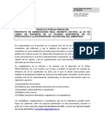 Consulta Pública Del Ministerio de Sanidad