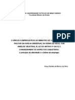 Vínculo Empregatício Do Ministro de Culto Religioso