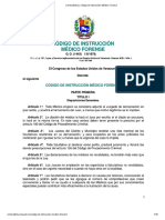 Medicina Legal - Código de Instrucción Médico Forense 1 de Agosto de 1878 Gaceta Oficial 1443