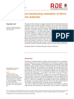 Criteria For Clinical Translucency Evaluation of Direct Esthetic Restorative Materials