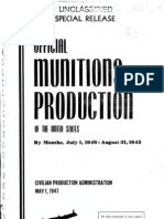 Official Munitions Productions of The US by Month July 1 1940 To August 31, 1945