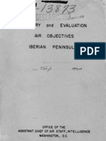 Summary and Evaluation of Air Objectives On The Iberian Peninsula ASSISTANT CHIEF of AIRSTAFF, Intelligence May 15 1943