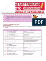 Tildación Diacrítica en Los Monosílabos