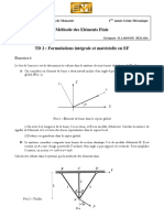 Méthode Des Eléments Finis: Exercice 1