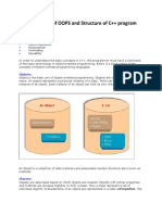 Basic Concepts of OOPS and Structure of C++ Program