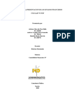 Ensayo Sobre La Presentacion de Los Estados Financieros Colgap VS Niif