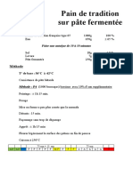 Pain de Tradition Sur Pâte Fermentée