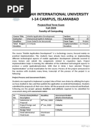 Riphah International University I-14 Campus, Islamabad: Project/End Term Exam Fall 2020 Faculty of Computing