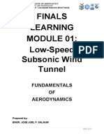 Finals Learning Low-Speed Subsonic Wind Tunnel: Fundamentals OF Aerodynamics