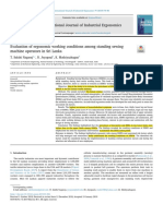 2019, Evaluation of Ergonomic Working Conditions Among Standing Sewing Workstation in Sri Lanka