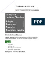 4 Types of Sentence Structure