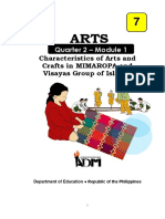 Quarter 2 - Module 1: Characteristics of Arts and Crafts in MIMAROPA and Visayas Group of Islands