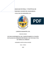 Estudio Experimental Del Comportamiento A Flexión de Placas de Hormigón Reforzado Con Textiles (TCR) de Fibras de Carbono