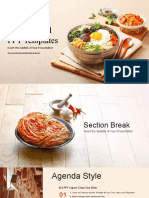 Free Korean Food PPT Templates: Insert The Subtitle of Your Presentation