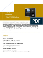 Fingerprint Time Attendance & Access Control Termin Al: Features