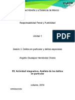 Universidad Abierta y A Distancia de México: S3. Actividad Integradora. Análisis de Los Delitos en Particular