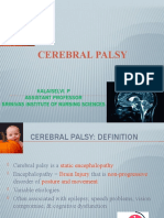 Cerebral Palsy: Kalaiselvi. P Assistant Professor Srinivas Institute of Nursing Sciences