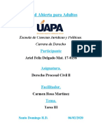 Tarea III - Derecho Procesal Civil II