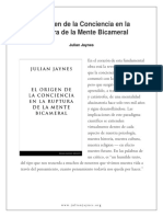 El Origen de La Conciencia en La Ruptura de La Mente Bicameral