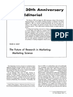 Anniversary Guest Editorial: The Future of Research Marketing Science in Marketing