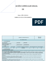 Planificación Curricular Anual de Primero