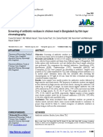 Screening of Antibiotic Residues in Chicken Meat in Bangladesh by Thin Layer Chromatography