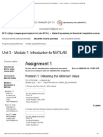 Matlab Programming For Numerical Computation - Unit 3 - Module 1 - Introduction To MATLAB